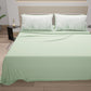 Cotton Sheets, Bed Set with Sage Leaf Digital Print Pillowcases