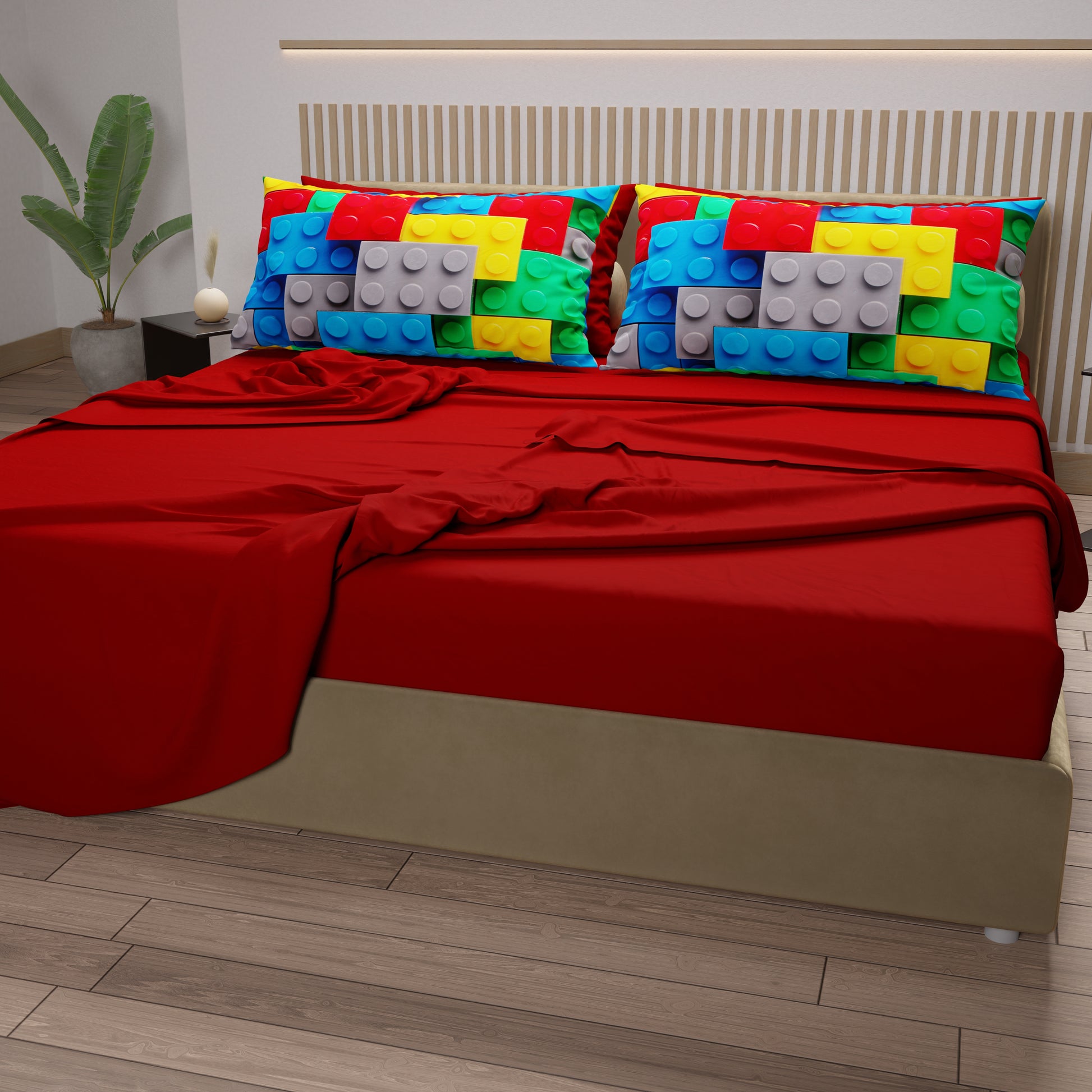 LANE LINEN Set di lenzuola con angoli per letto singolo, 100% cotone LANE LINEN Set di lenzuola con angoli per letto singolo, 100% cotone