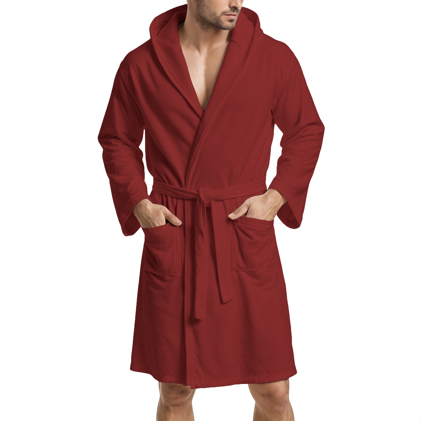 Bordeaux Microfibre Bathrobe for Men and Women