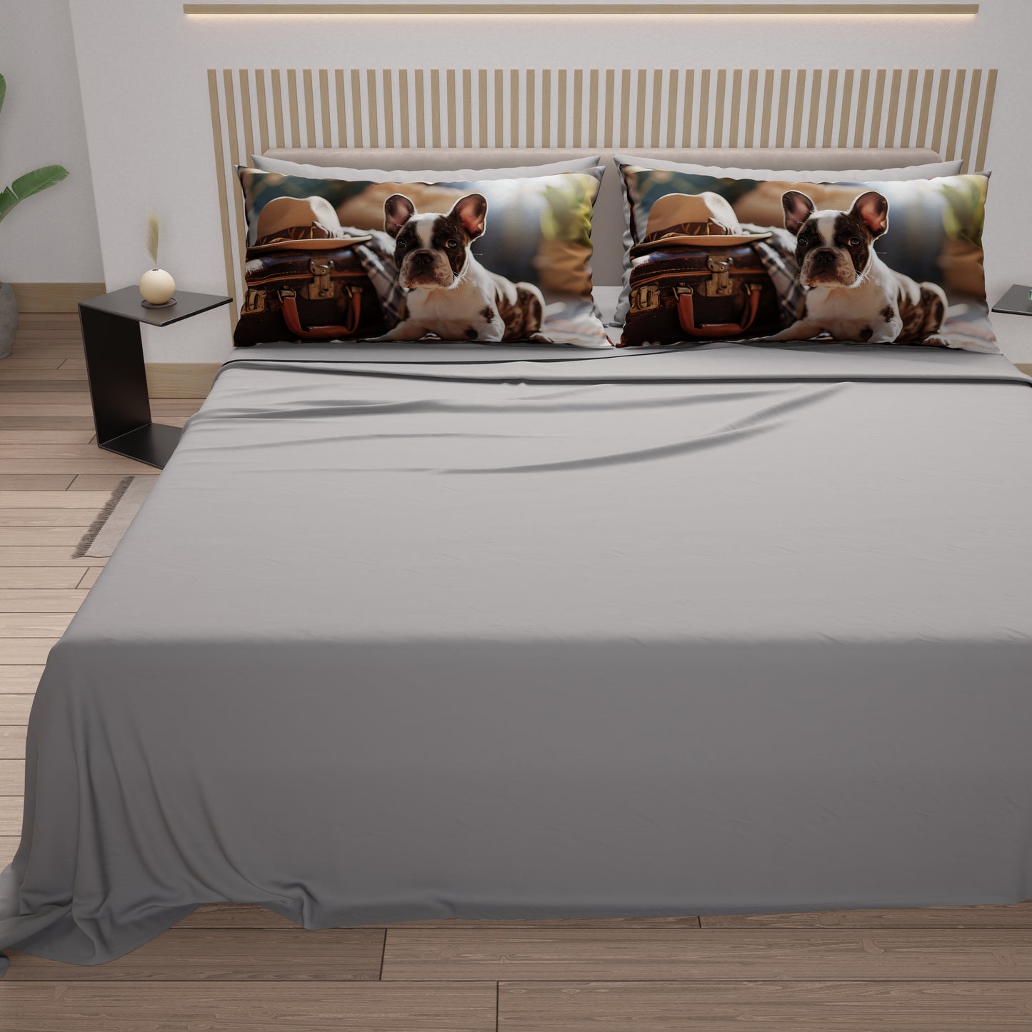 Lenzuola Animali in Cotone, Completo Letto con Federe in Stampa Digitale  Dog 16