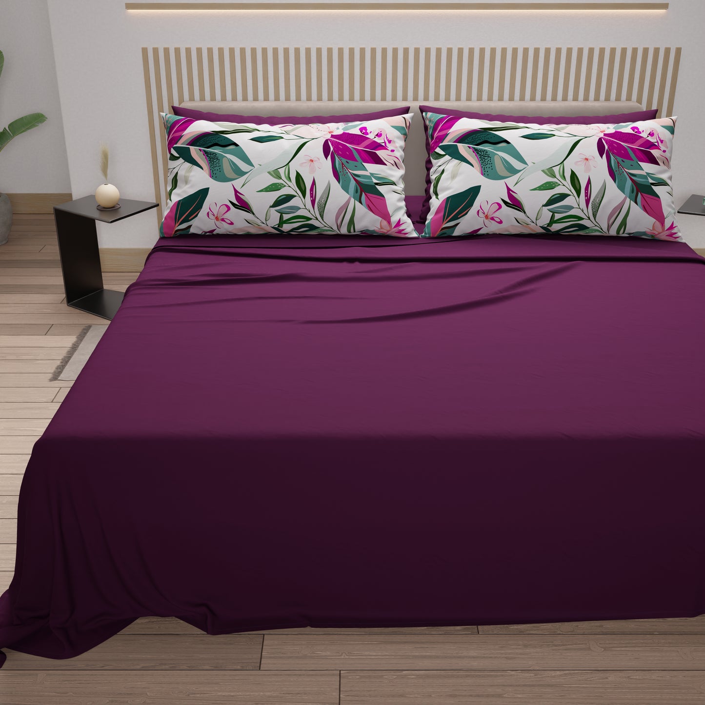 Lenzuola in Cotone, Completo Letto con Federe in Stampa Digitale Tropical 107