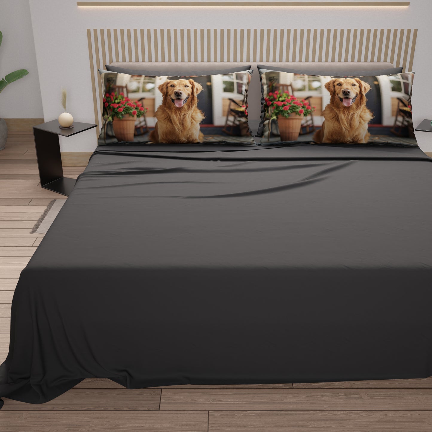 Lenzuola Animali in Cotone, Completo Letto con Federe in Stampa Digitale Dog 24