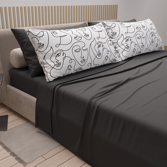 Lenzuola in Cotone, Completo Letto con Federe in Stampa Digitale Faccia