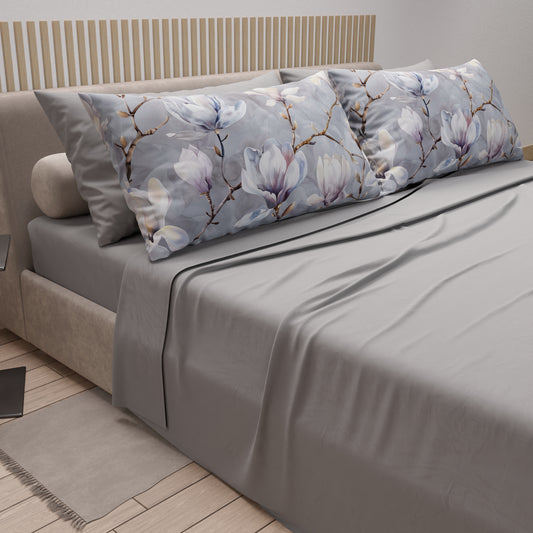 Lenzuola in Cotone, Completo Letto con Federe in Stampa Digitale Floreale 116