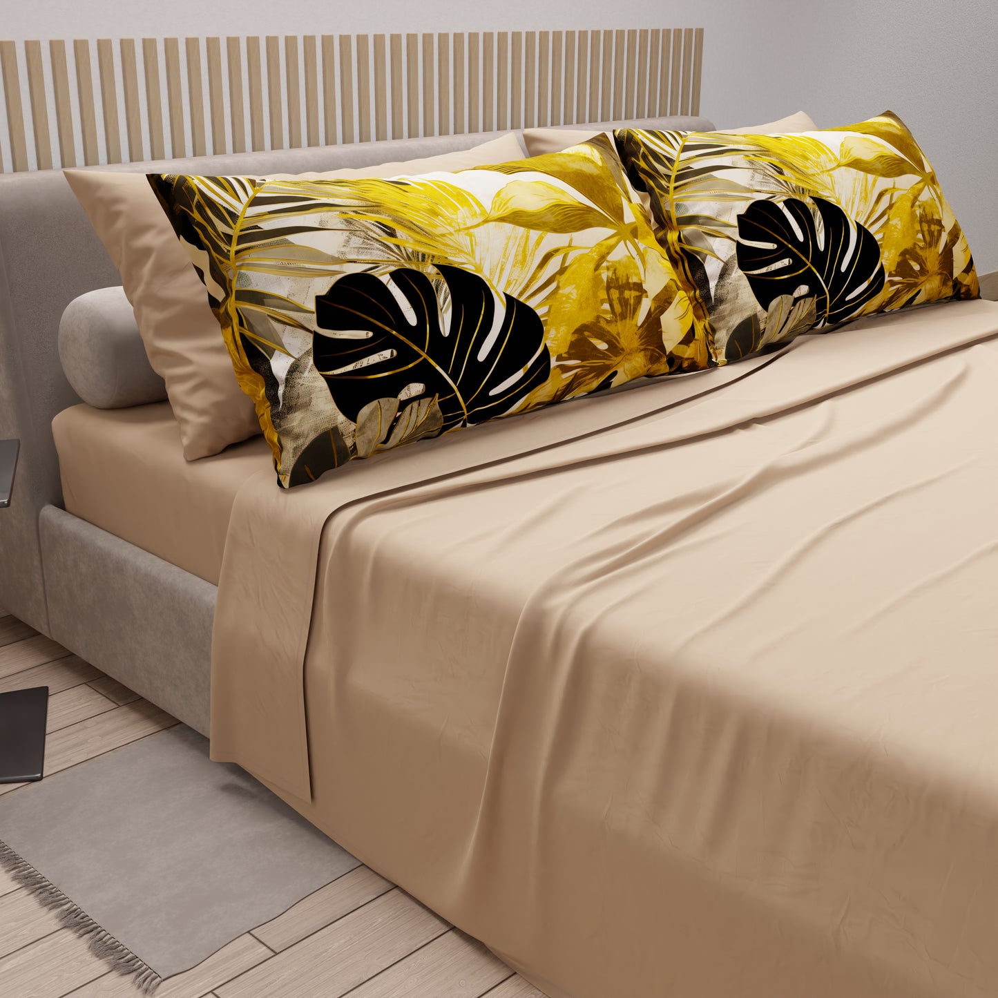 Lenzuola in Cotone, Completo Letto con Federe in Stampa Digitale Tropical 102