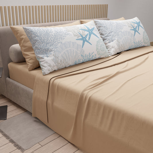 Lenzuola in Cotone, Completo Letto con Federe in Stampa Digitale Marino 101