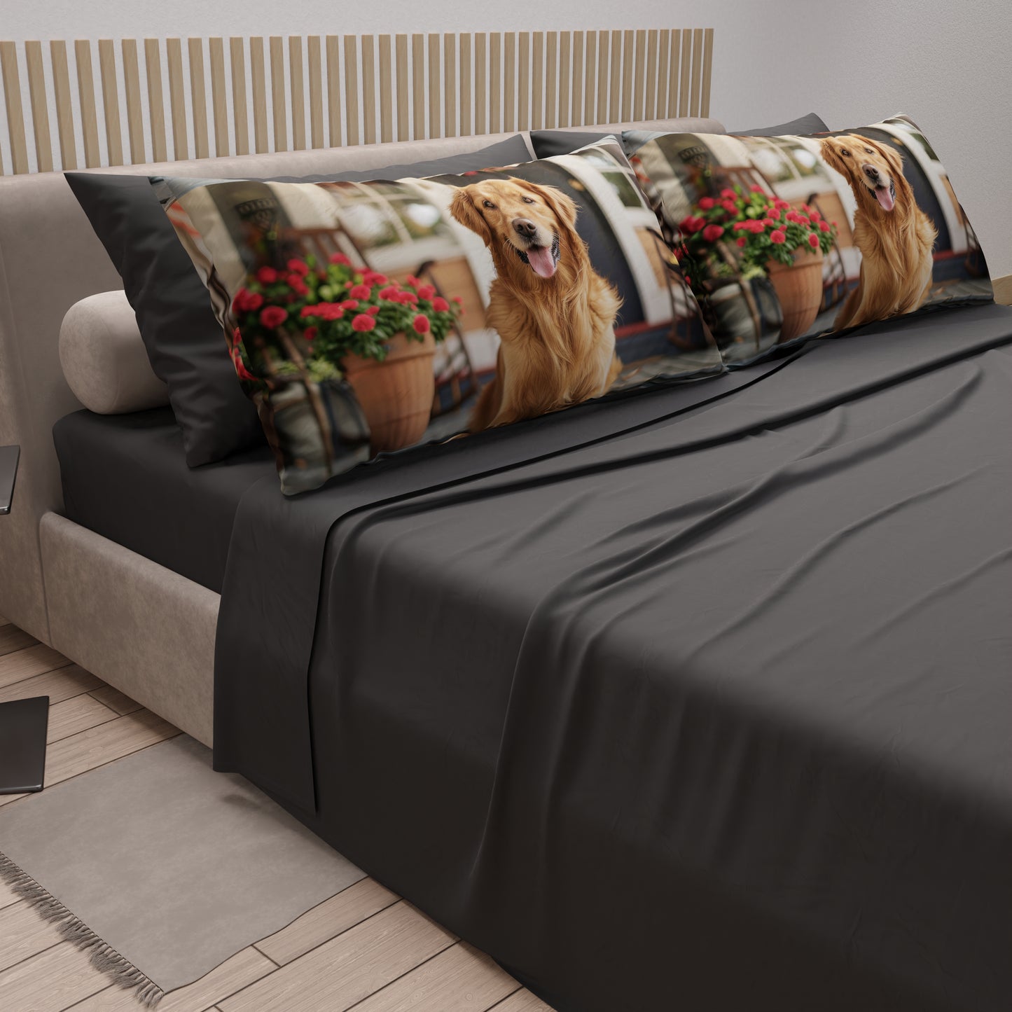 Lenzuola Animali in Cotone, Completo Letto con Federe in Stampa Digitale Dog 24