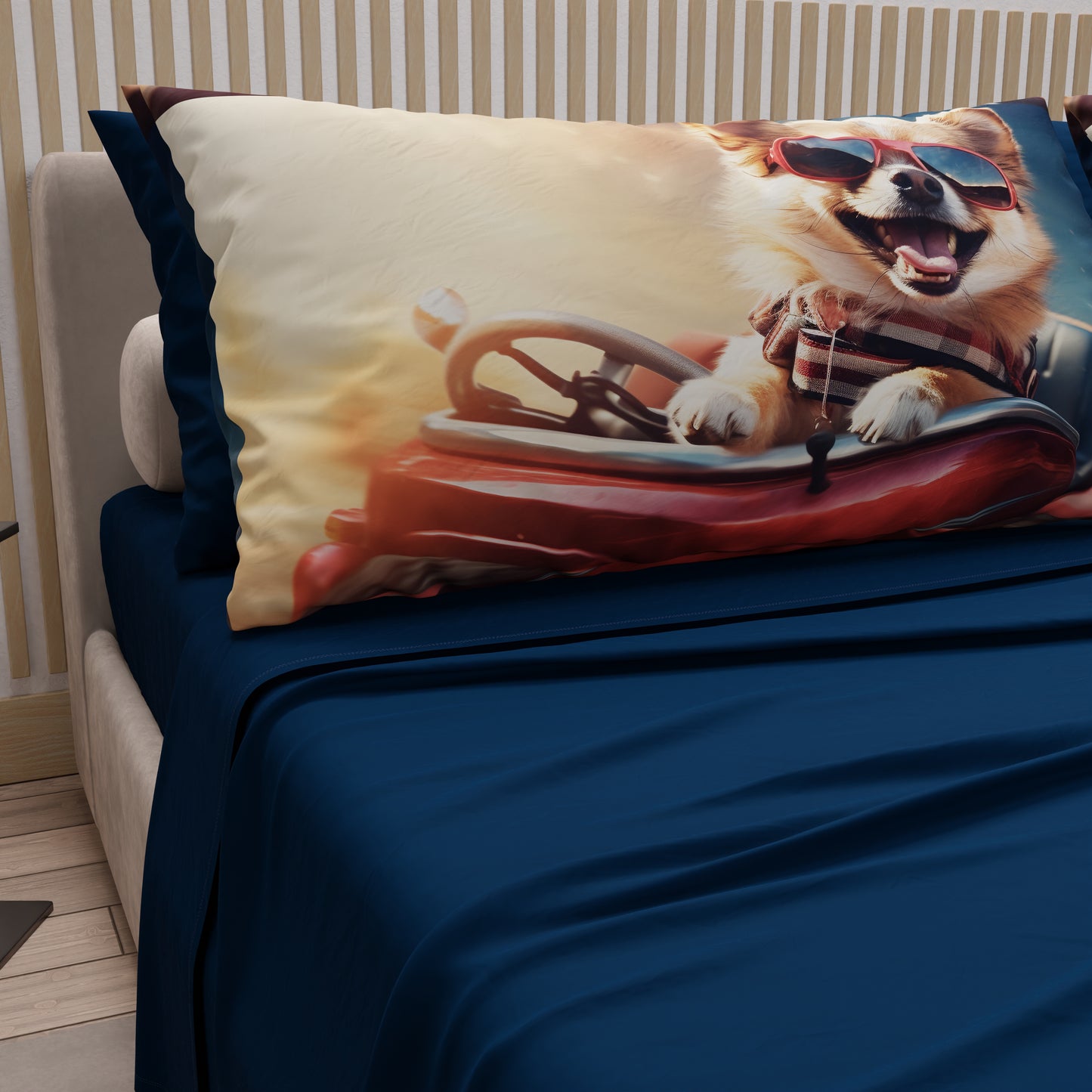 Lenzuola Animali in Cotone, Completo Letto con Federe in Stampa Digitale Dog 22