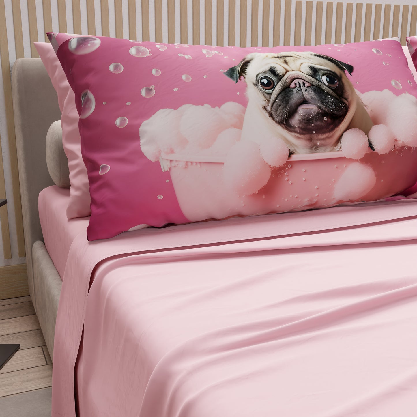 Lenzuola Animali in Cotone, Completo Letto con Federe in Stampa Digitale Dog 08