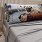 Lenzuola Animali in Cotone, Completo Letto con Federe in Stampa Digitale  Dog 15