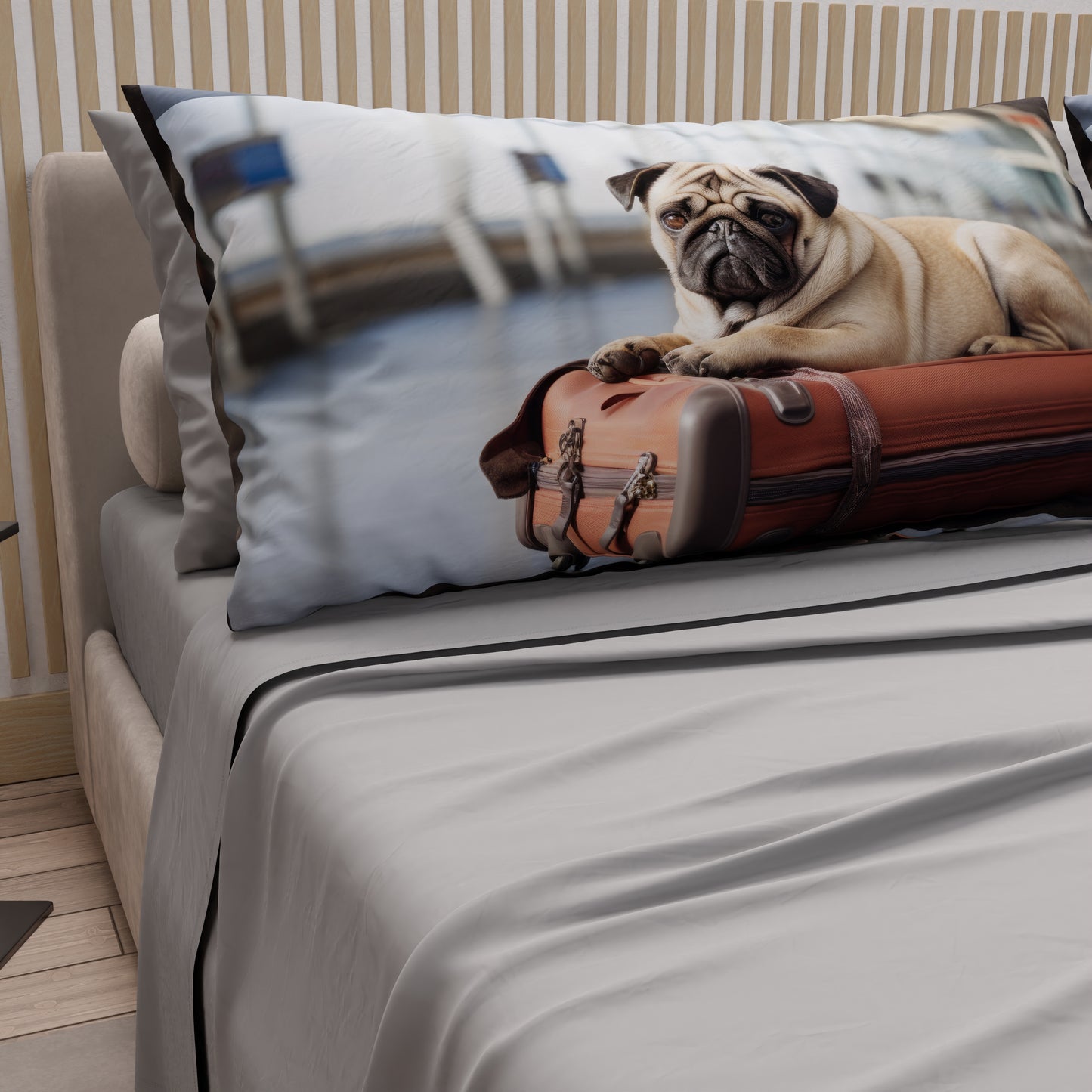 Lenzuola Animali in Cotone, Completo Letto con Federe in Stampa Digitale  Dog 15