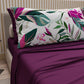 Courtepointe Unie en Velours Prune + Draps assortis et Taie d'oreiller Digitale