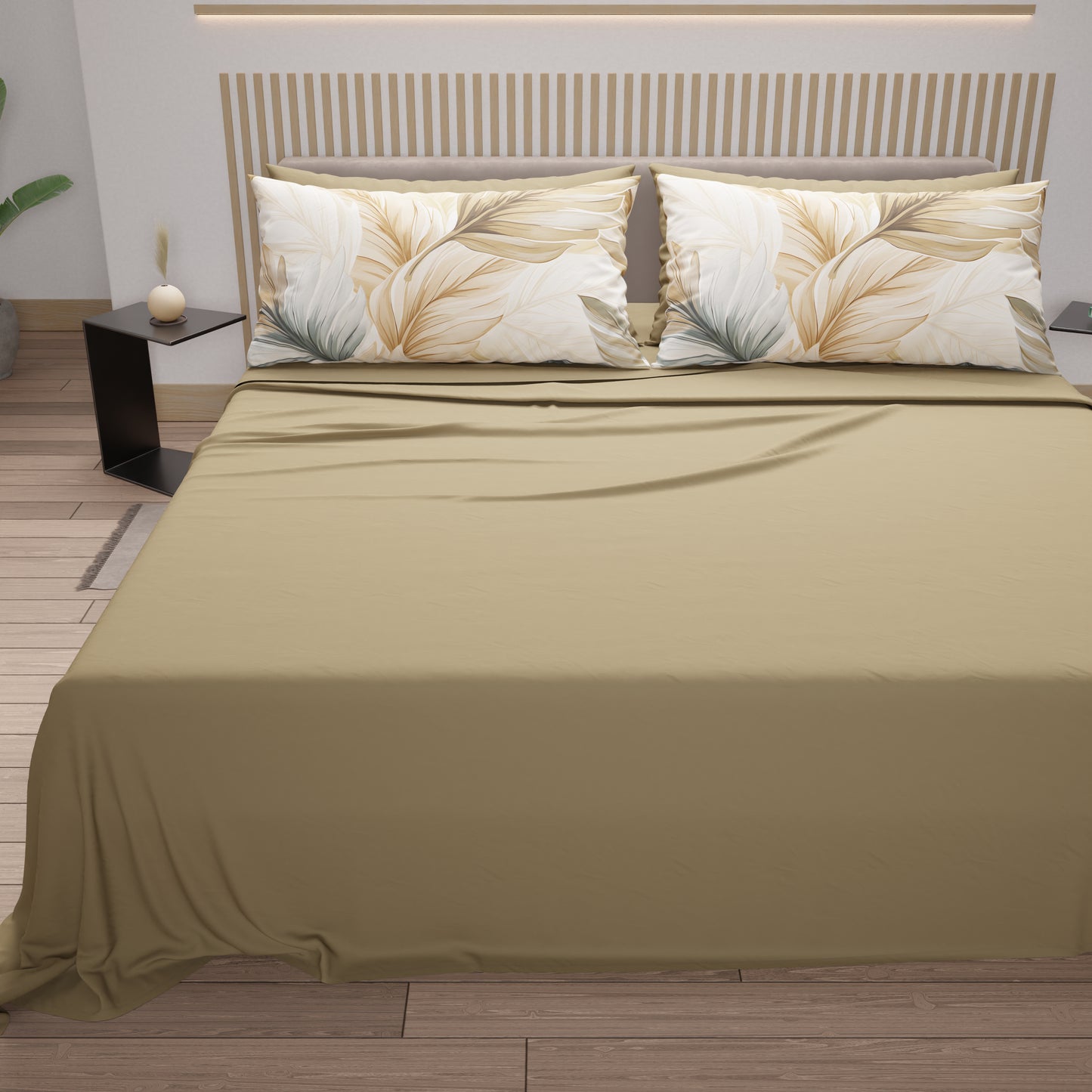 Lenzuola in Cotone, Completo Letto con Federe in Stampa Digitale Tropical 104