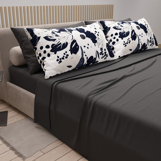 Lenzuola in Cotone, Completo Letto con Federe in Stampa Digitale Floreale 111