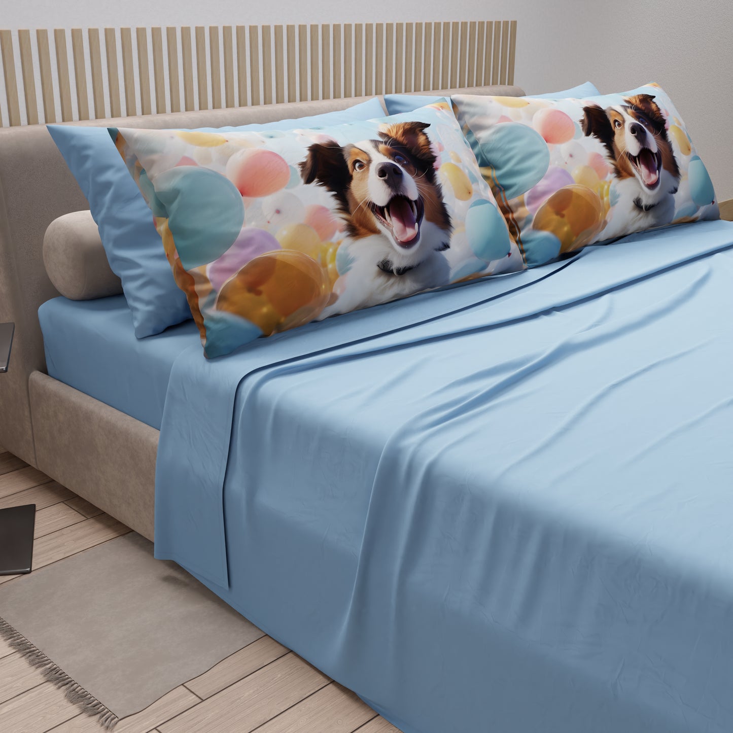 Lenzuola Animali in Cotone, Completo Letto con Federe in Stampa Digitale  Dog 14