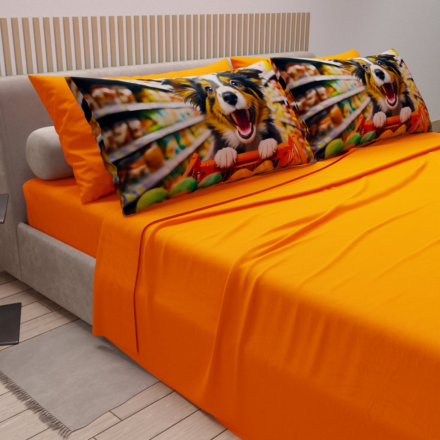 Lenzuola Animali  in Cotone, Completo Letto con Federe in Stampa Digitale Dog 07