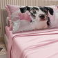 Lenzuola Animali in Cotone, Completo Letto con Federe in Stampa Digitale Dog 09