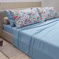 Lenzuola in Cotone, Completo Letto con Federe in Stampa Digitale Floreale 118