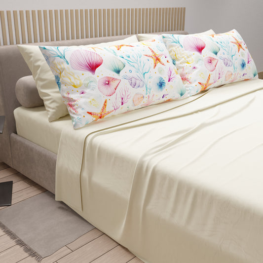 Lenzuola in Cotone, Completo Letto con Federe in Stampa Digitale Marino 102