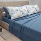 Lenzuola in Cotone, Completo Letto con Federe in Stampa Digitale Floreale 106