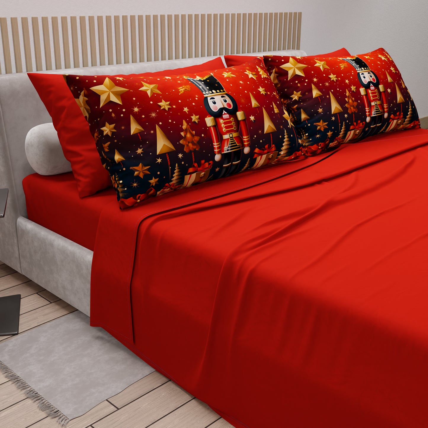 Tosleo Set di 2 federe natalizie in velluto rosso, 45,7 x 45,7 cm, decorazioni per feste natalizie, vacanze invernali, morbide, per divano, letto, soggiorno Tosleo Set di 2 federe natalizie in velluto rosso, 45,7 x 45,7 cm, decorazioni per feste natalizie, vacanze invernali, morbide, per divano, letto, soggiorno