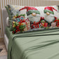 Lenzuola Natalizie in Cotone, Completo Letto con Federe in Stampa Digitale 25 Xmas 11