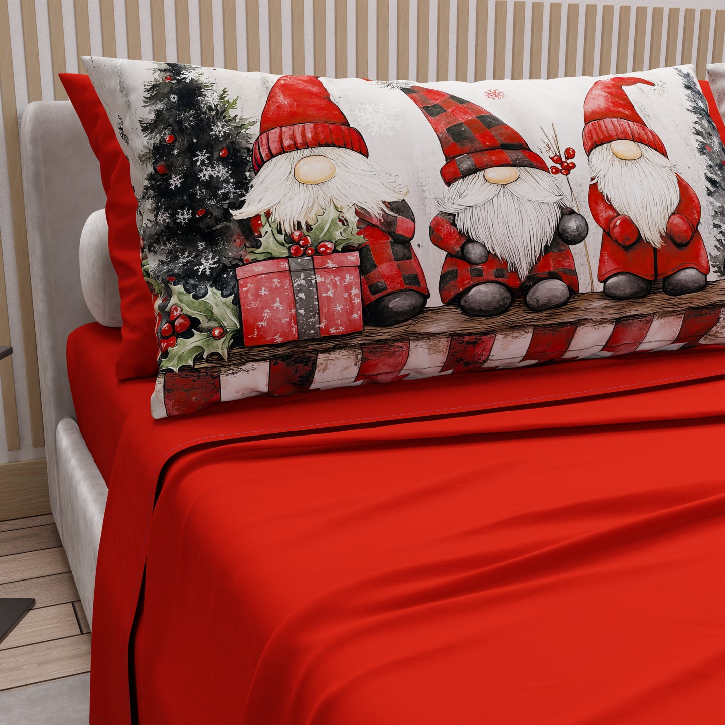 Lenzuola Natalizie in Cotone, Completo Letto con Federe in Stampa Digitale 25 Xmas 5