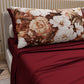 Courtepointe Unie en Velours Bordeaux + Draps assortis et Taie d'oreiller Digitale
