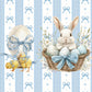 Tapis de cuisine antidérapant Pâques, couloir de cuisine lavable White Bunny