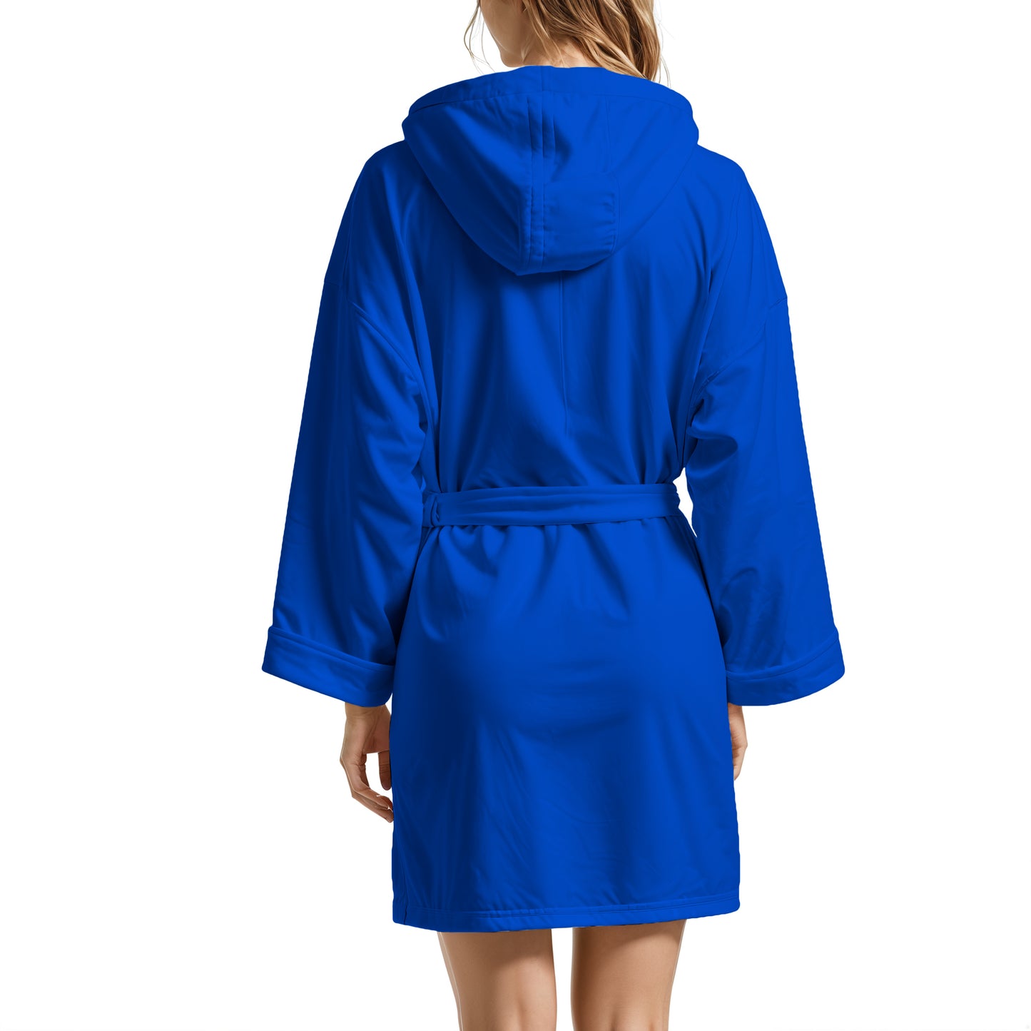 Electric Blue Microfiber Bathrobe for Men and Women