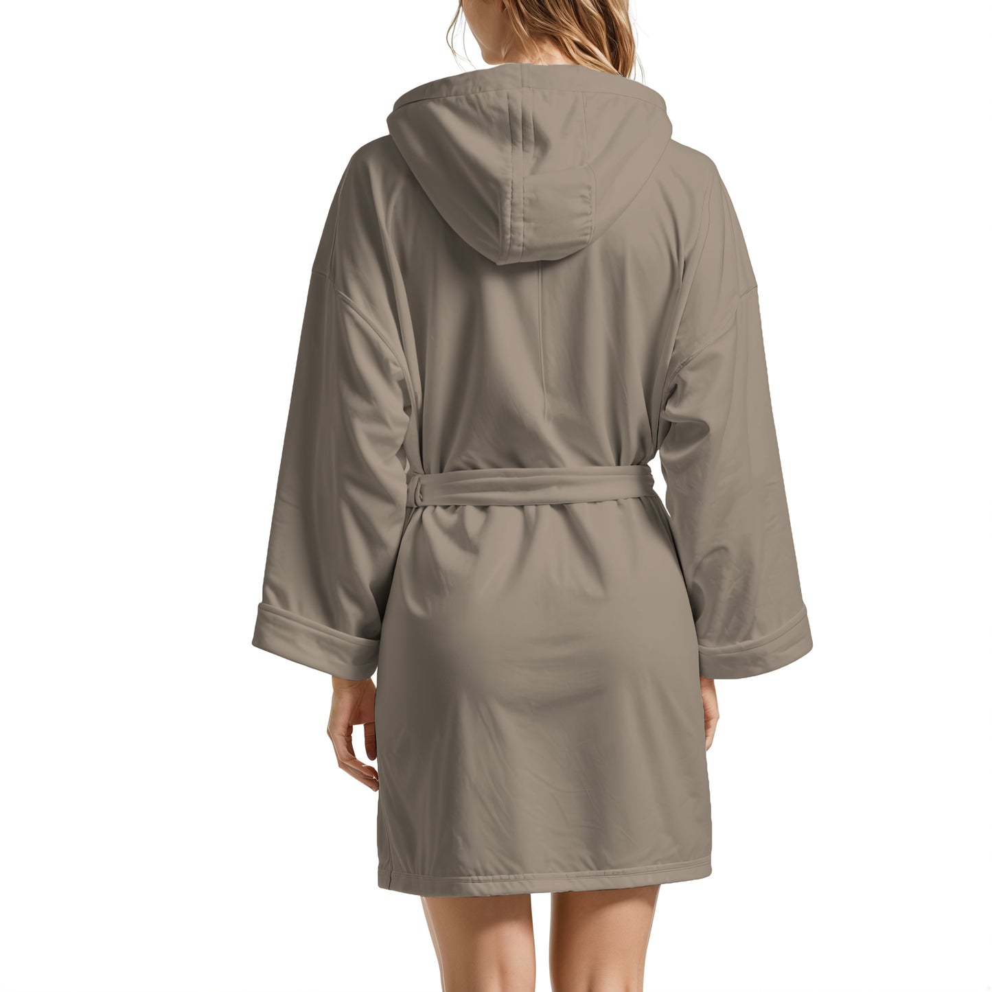 Accappatoio Adulto In Microfibra Con Cappuccio E Borsa - Unisex, Leggero, Asciugatura Rapida, Vari Colori - Foto 4