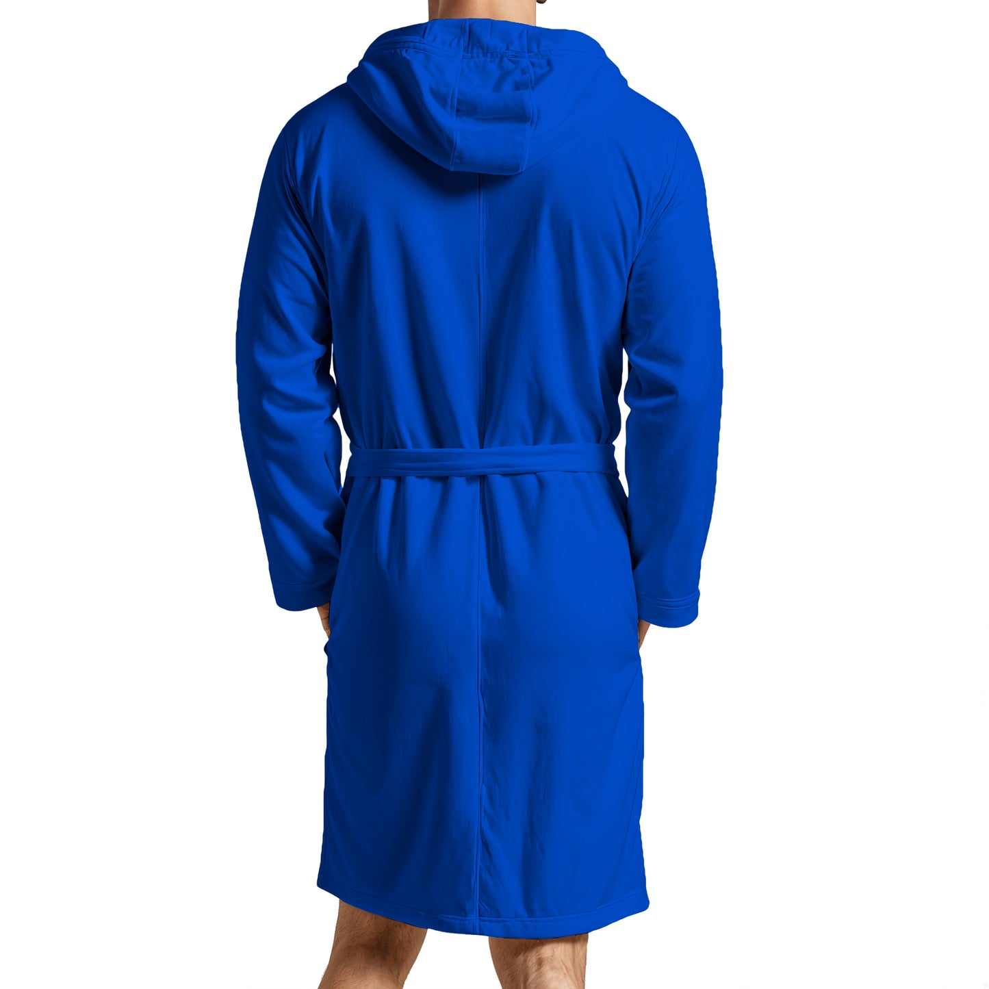 Electric Blue Microfiber Bathrobe for Men and Women