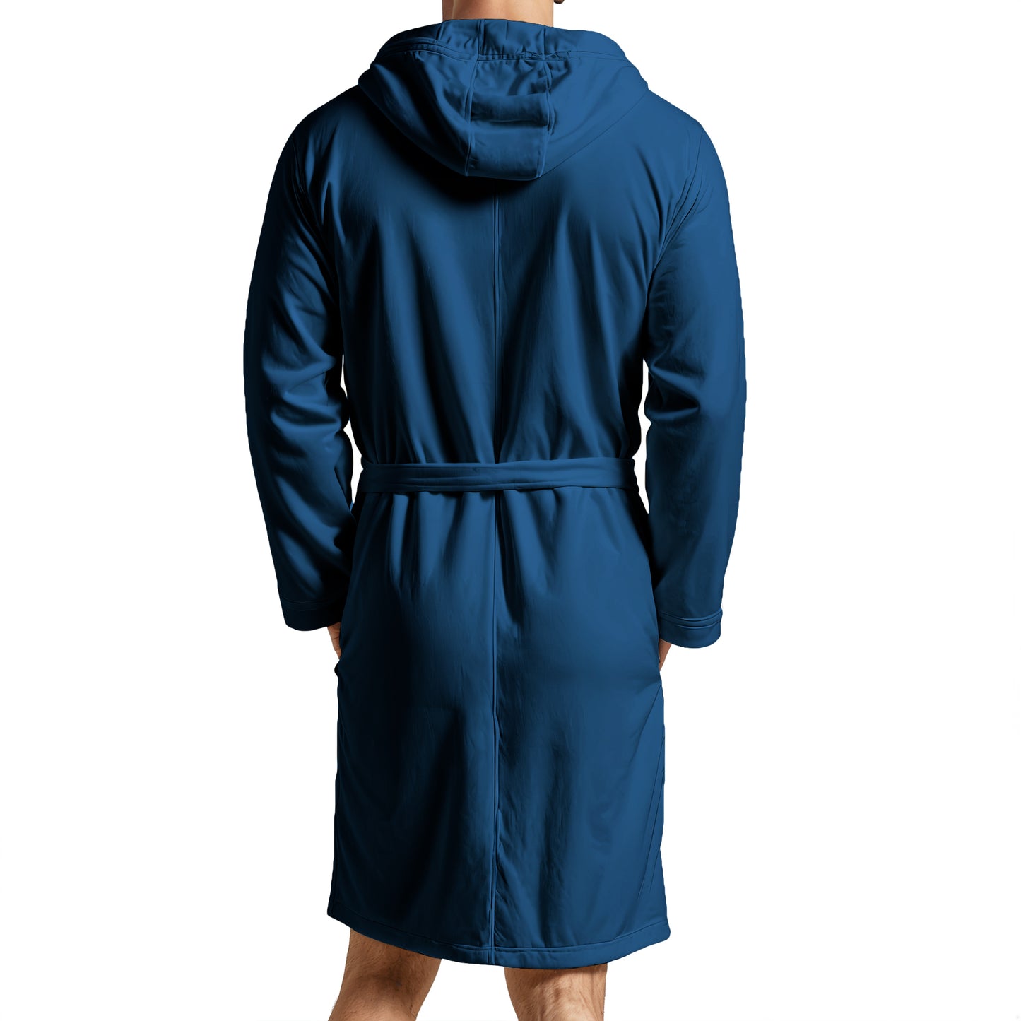 Midnight Blue Microfiber Bathrobe for Men and Women