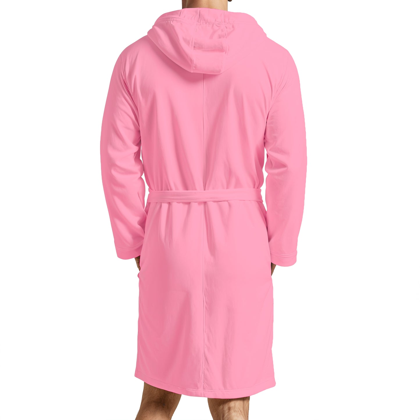 Peignoir en microfibre rose pour homme et femme