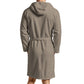 Microfibre bathrobe for men and women in dove grey