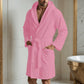 Peignoir en microfibre rose pour homme et femme