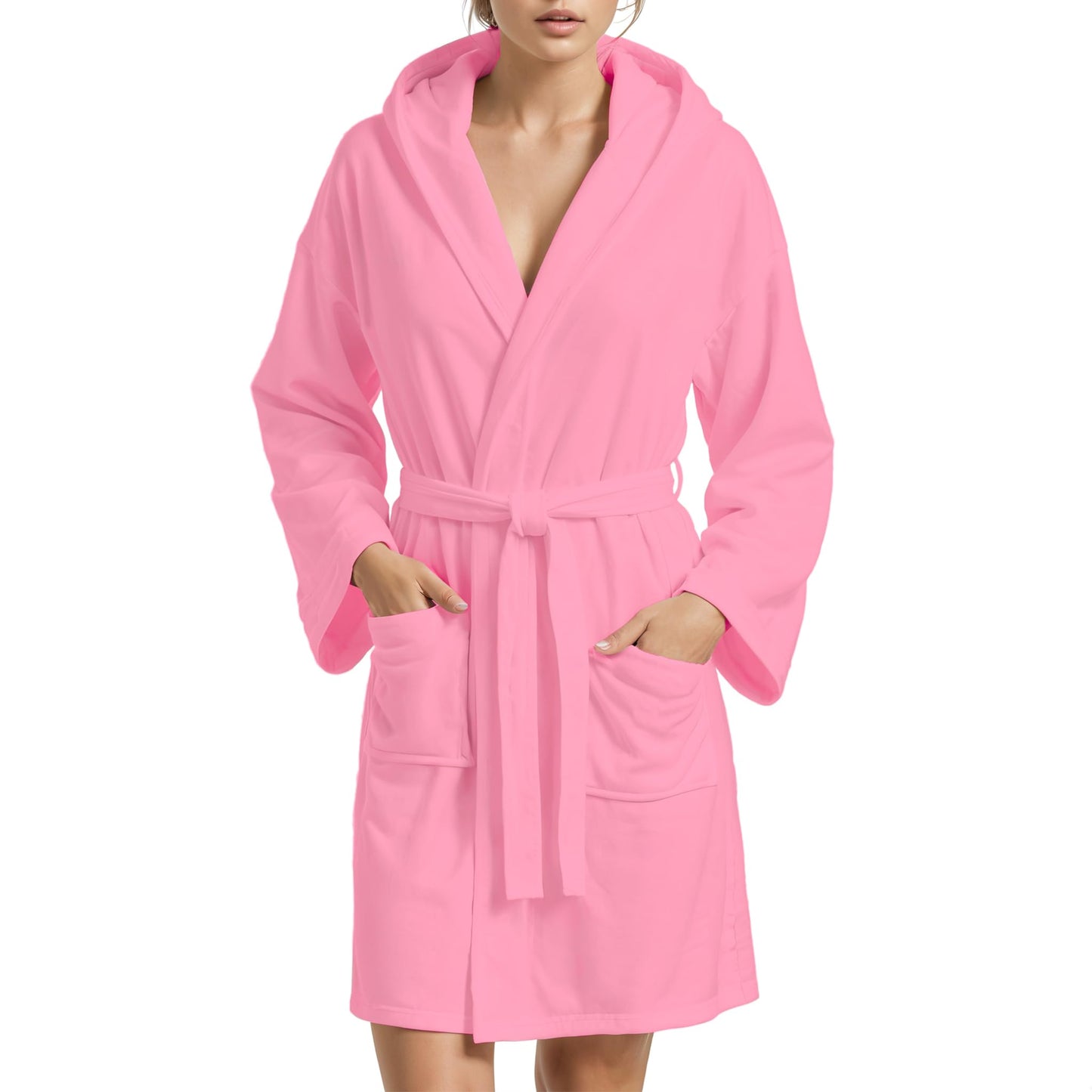 Caritex Accappatoio Adulto Microfibra con Cappuccio + Borsa Uomo Donna, Colori Vari V851 L Rosa Caritex Accappatoio Adulto Microfibra con Cappuccio + Borsa Uomo Donna, Colori Vari V851 L Rosa