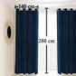 Tenda a Pannello in Velluto per Interni con Anelli, 140x280 cm, Blu