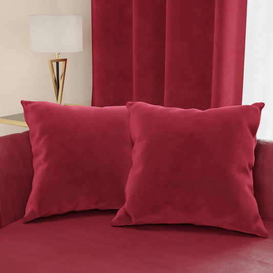 Cushions, Sofa Cushion Covers, Furnishing Cushions in Bordeaux Velvet 2pcs