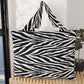 Women's Sea Bag, Beach Bag, Microfiber Sea Bag, Zebra