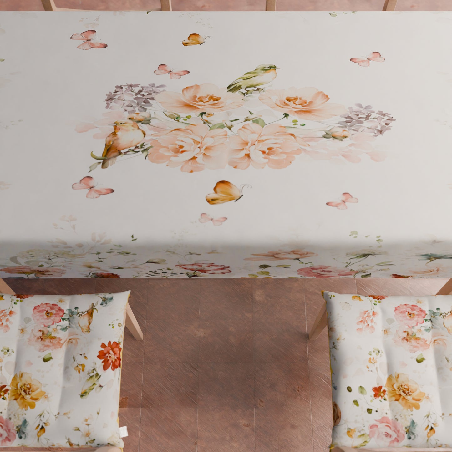 Cuscini per Sedie Coprisedia 6 Pezzi Floreale 06