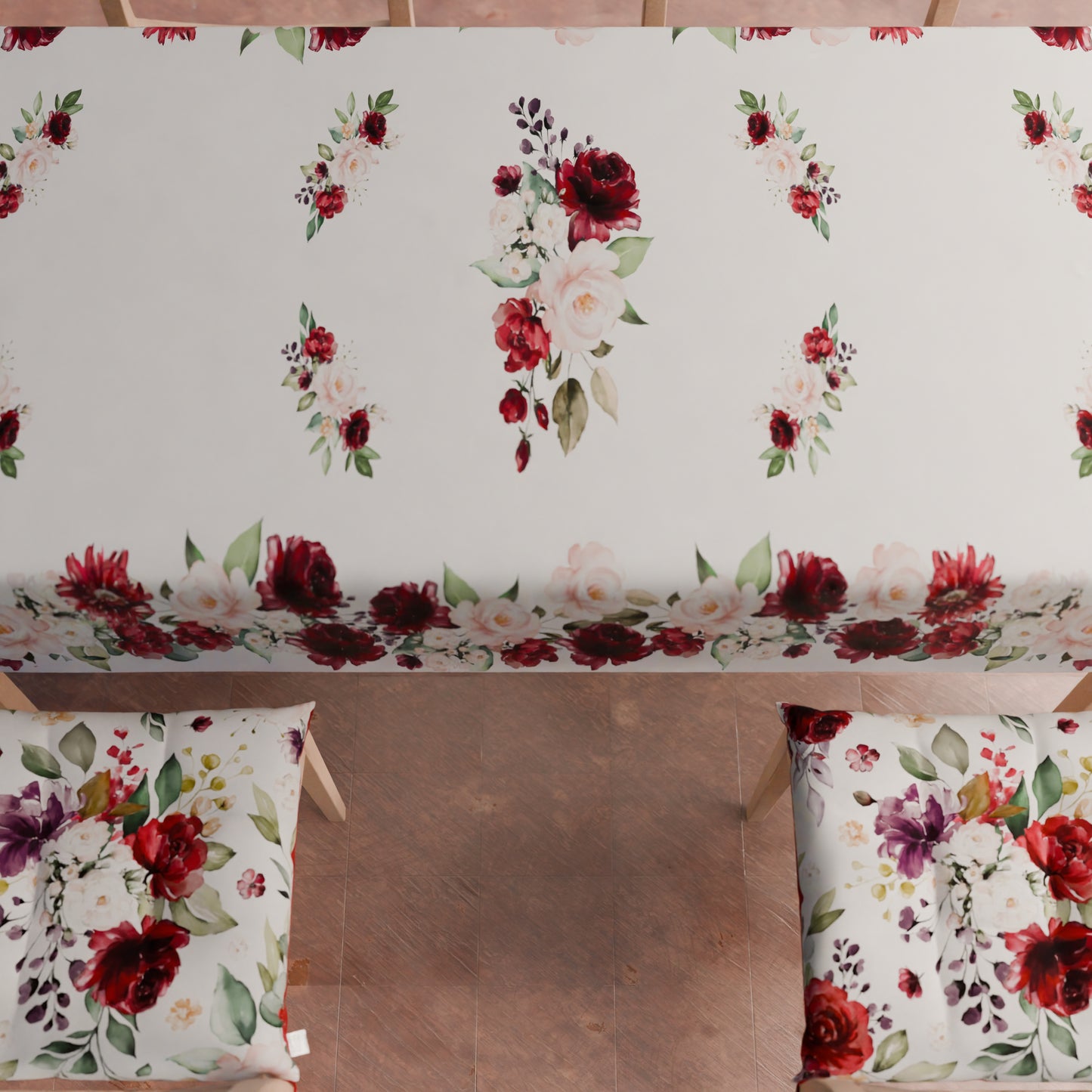 Cuscini per Sedie Coprisedia 6 Pezzi Floreale-07