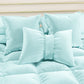 Coussins, housses de coussin de canapé, coussins en velours bleu clair 2pcs