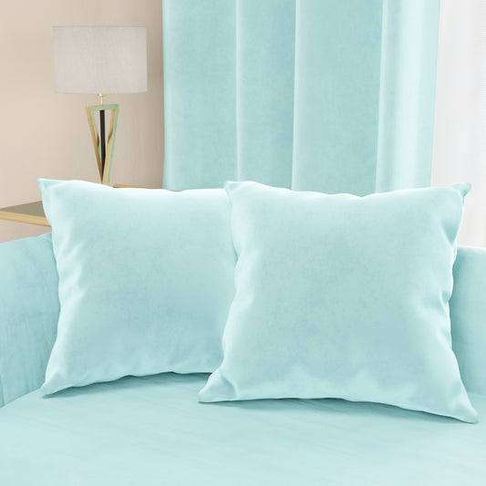 Cushions, Sofa Cushion Covers, Light Blue Velvet Cushions 2pcs