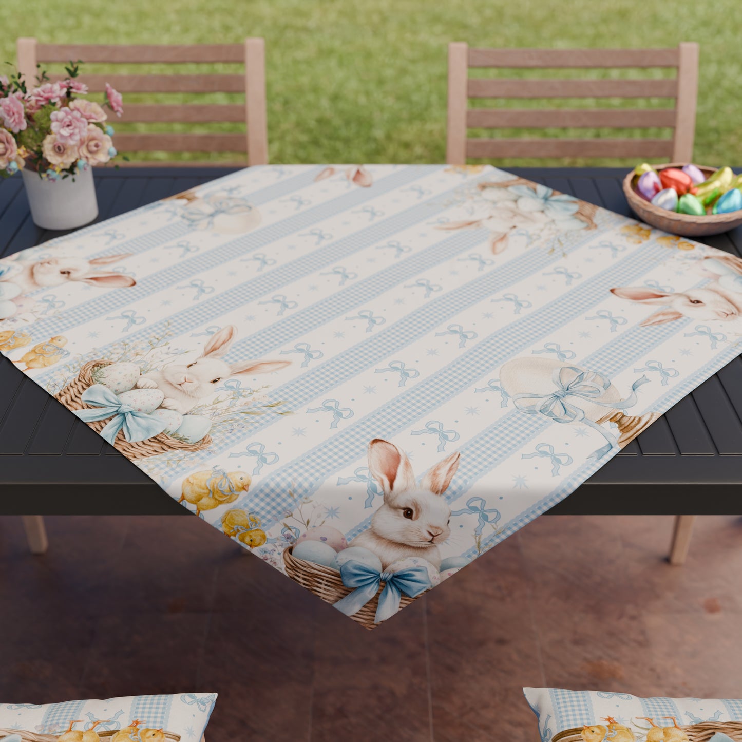 Centrotavola Pasqua per Cucina in Stampa Digitale White Bunny