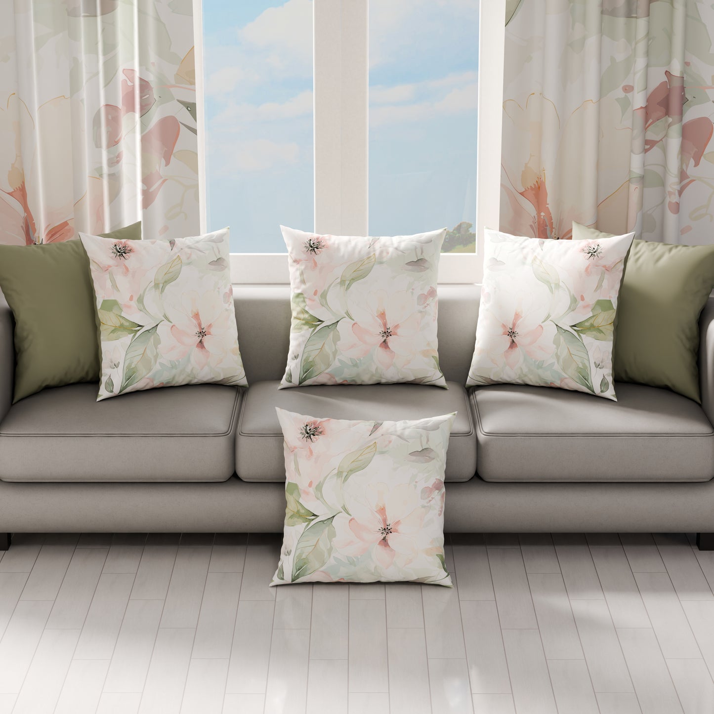 Cuscini, Copricuscini Divano, Cuscini Arredo in Stampa Digitale Floreale 04-143