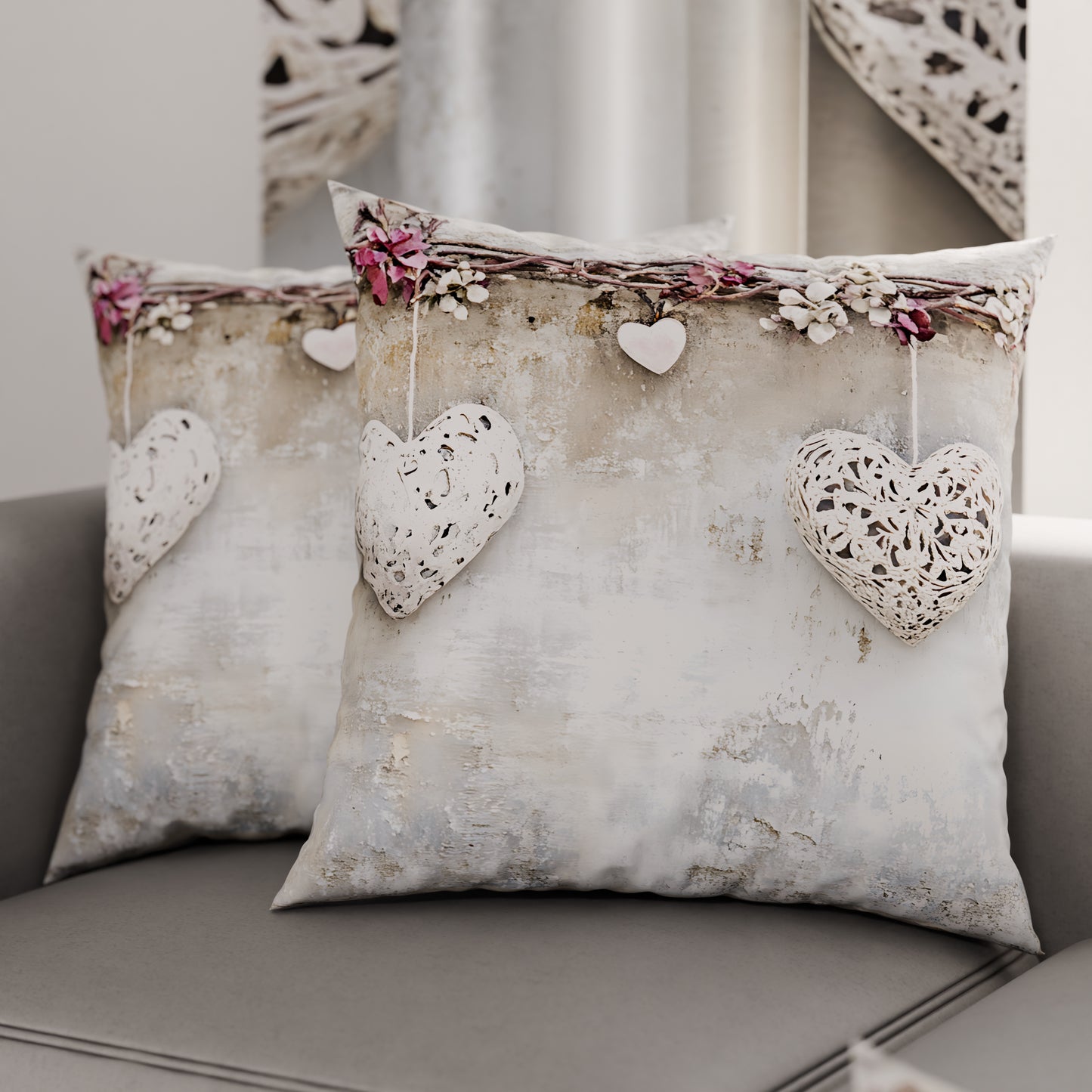 Cuscini, Copricuscini Divano, Cuscini Arredo in Stampa Digitale Shabby 327