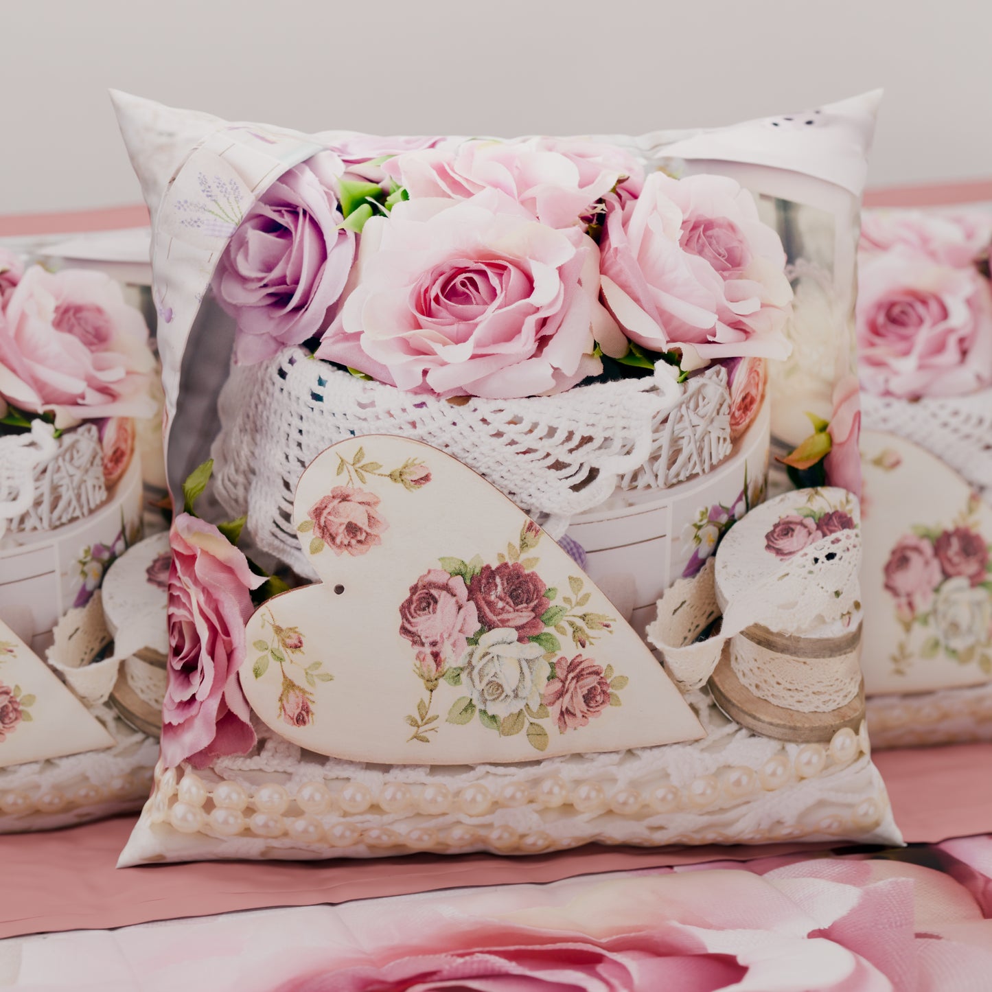 Cuscini, Copricuscini Divano, Cuscini Arredo in Stampa Digitale Shabby 328