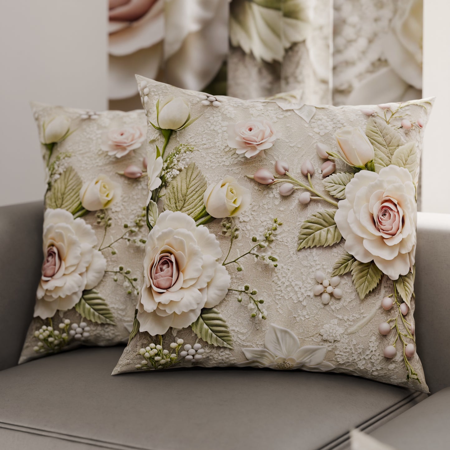 Cuscini, Copricuscini Divano, Cuscini Arredo in Stampa Digitale Shabby 334