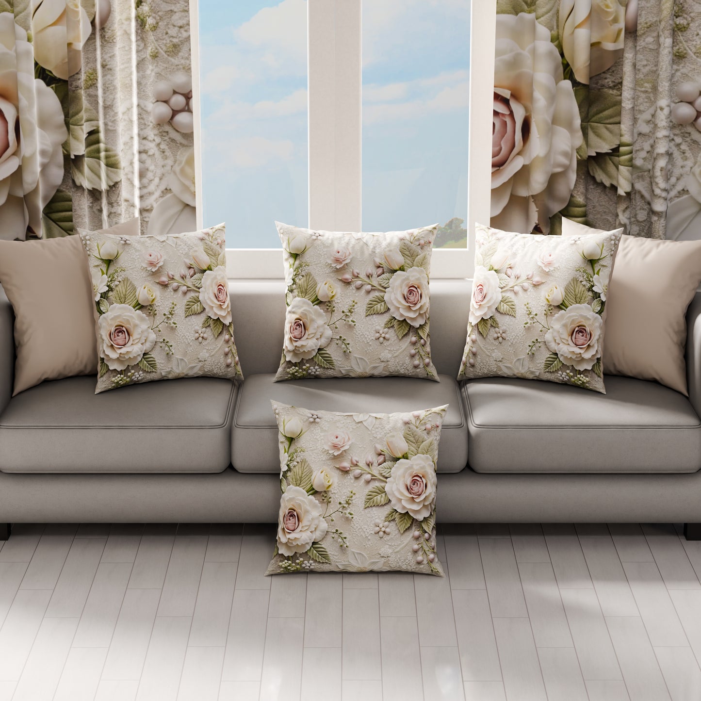 Cuscini, Copricuscini Divano, Cuscini Arredo in Stampa Digitale Shabby 334